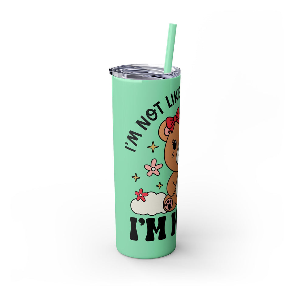 Im Not Like Other Girls, Im Worse Skinny Tumbler with Straw, 20oz
