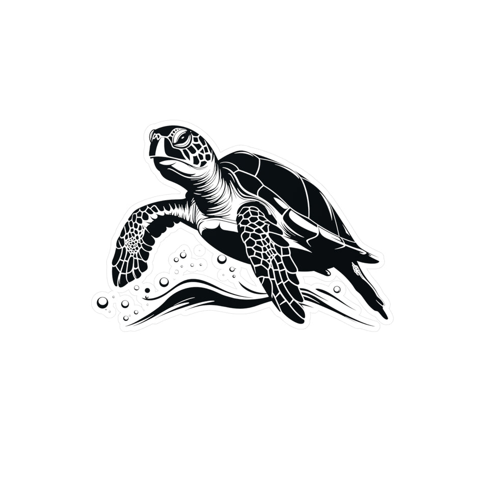 Turtle In The Ocean Kiss-Cut Vinyl Decals