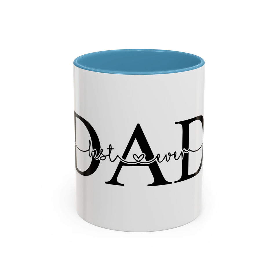 Best Dad Ever Accent Coffee Mug (11, 15oz)