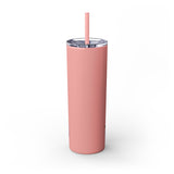 Caution You May Fall In Love Skinny Tumbler with Straw, 20oz