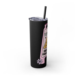 Caution You May Fall In Love Skinny Tumbler with Straw, 20oz