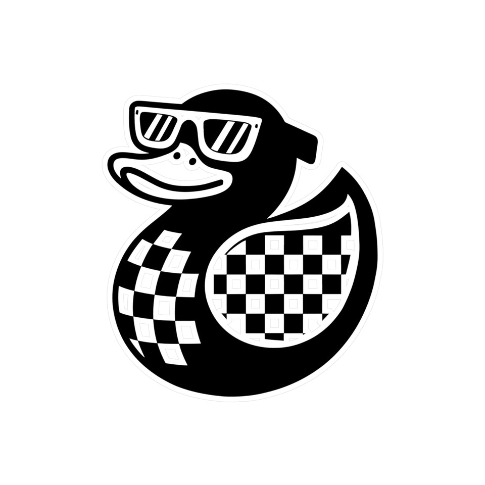 Cool Duck Sticker – Unique Kiss-Cut Vinyl Decal for Home Decor