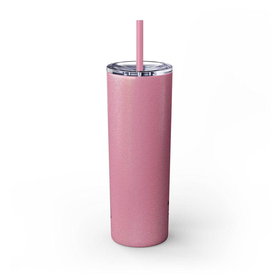 Caution You May Fall In Love Skinny Tumbler with Straw, 20oz