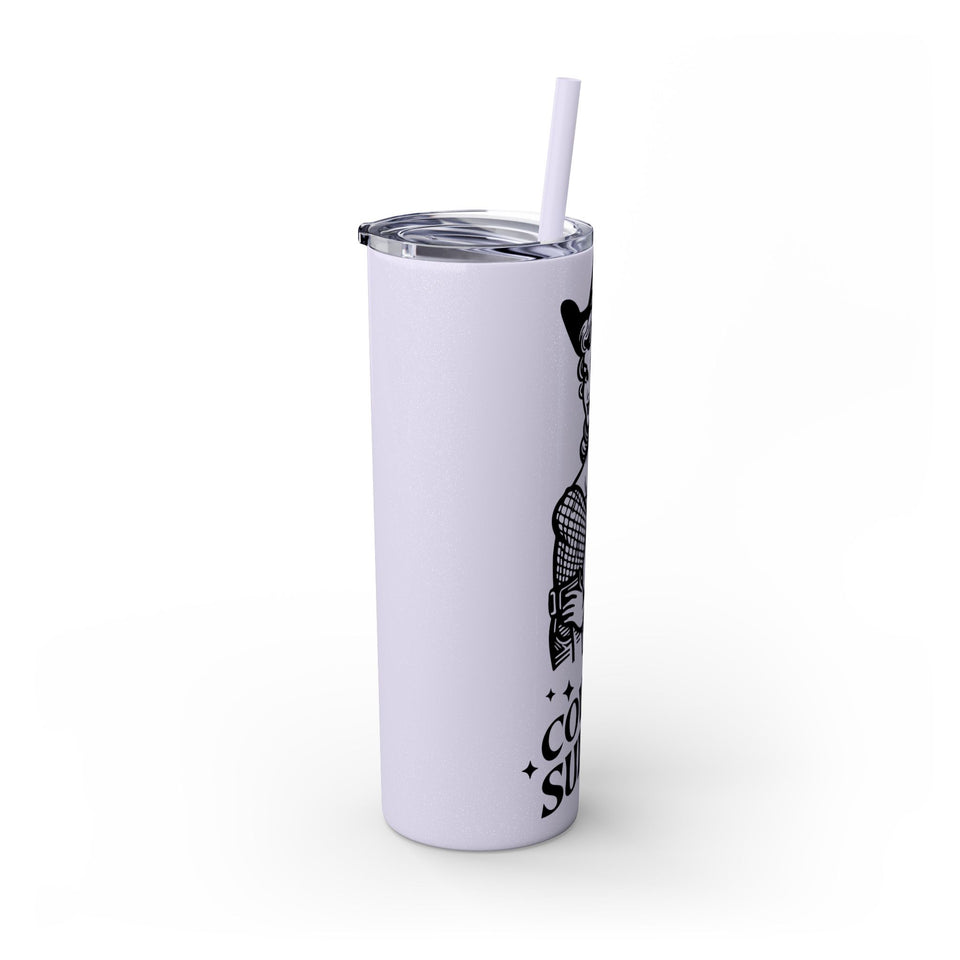 Hot Cowgirl Summer Skinny Tumbler with Straw, 20oz