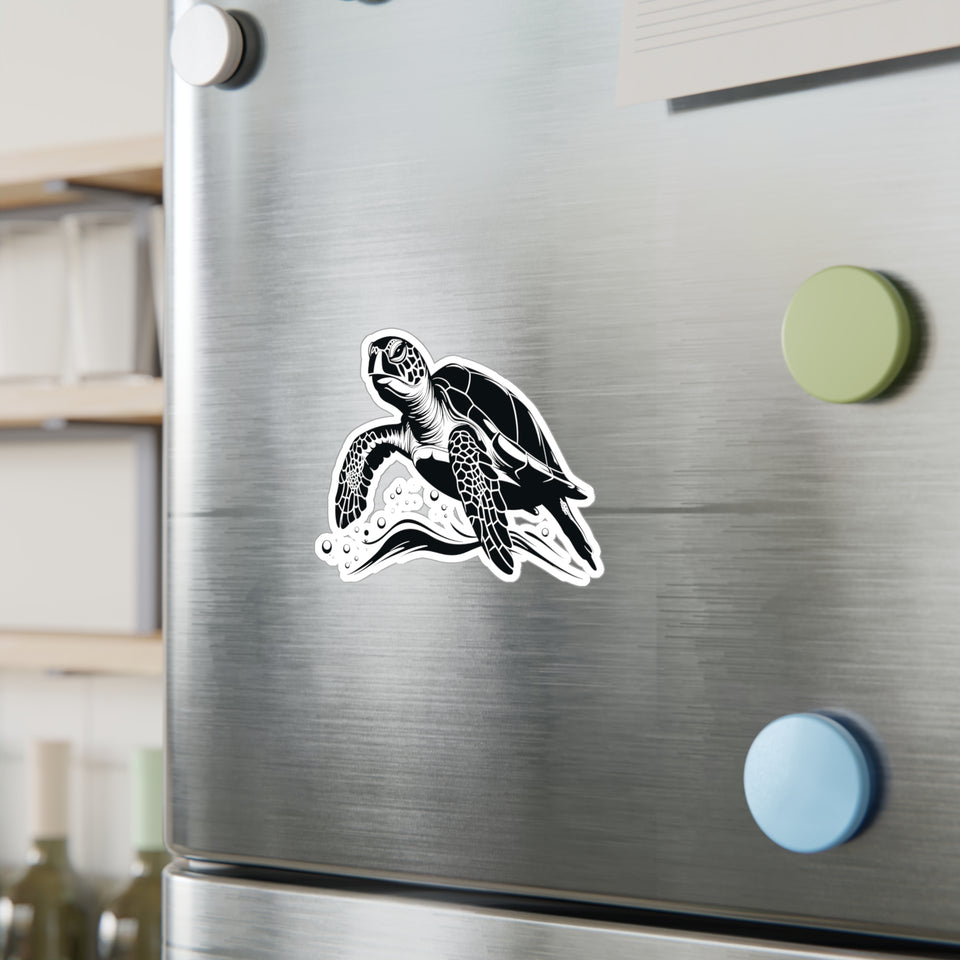 Turtle In The Ocean Kiss-Cut Vinyl Decals