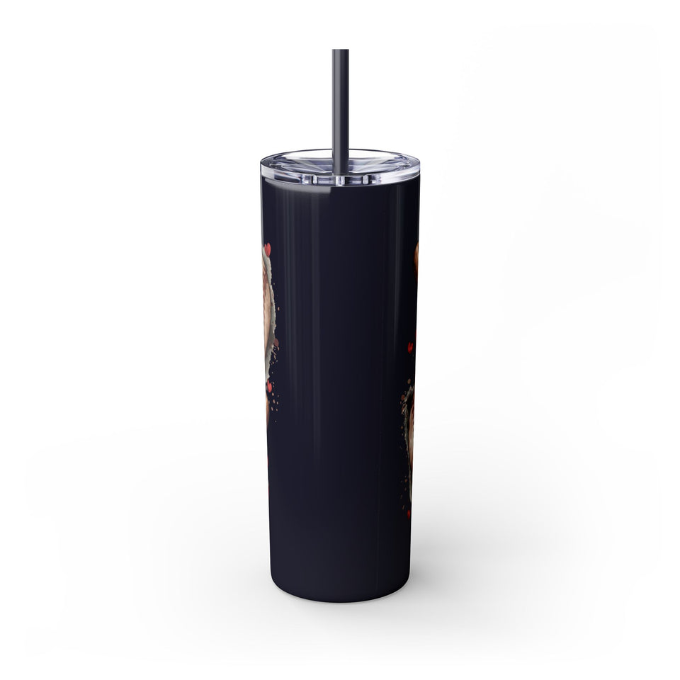 Baseball Love Skinny Tumbler with Straw - 20oz