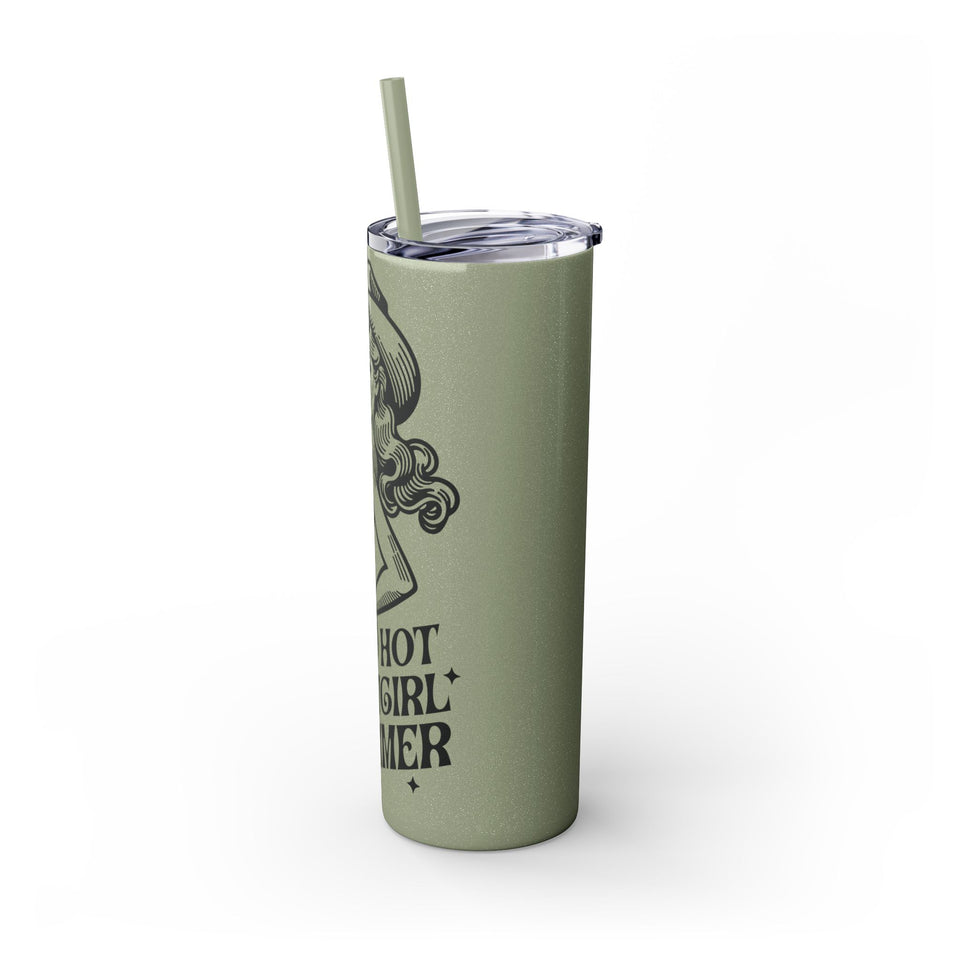 Hot Cowgirl Summer Skinny Tumbler with Straw, 20oz