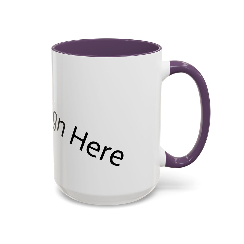 Personalized Accent Coffee Mug - Customizable Design for Home or Office