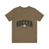Soccer Mama With Black Letters Unisex Jersey Short Sleeve Tee