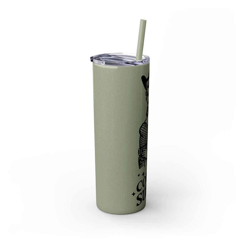 Hot Cowgirl Summer Skinny Tumbler with Straw, 20oz