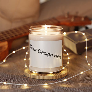 Customizable Scented Soy Candle - Personalizable 9oz Jar for Home Fragrance