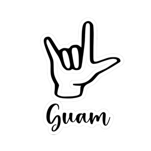 Guam Hand Sign Kiss-Cut Stickers | Perfect for Laptops, Water Bottles, Scrapbooking, Gifts, and Travel Decor