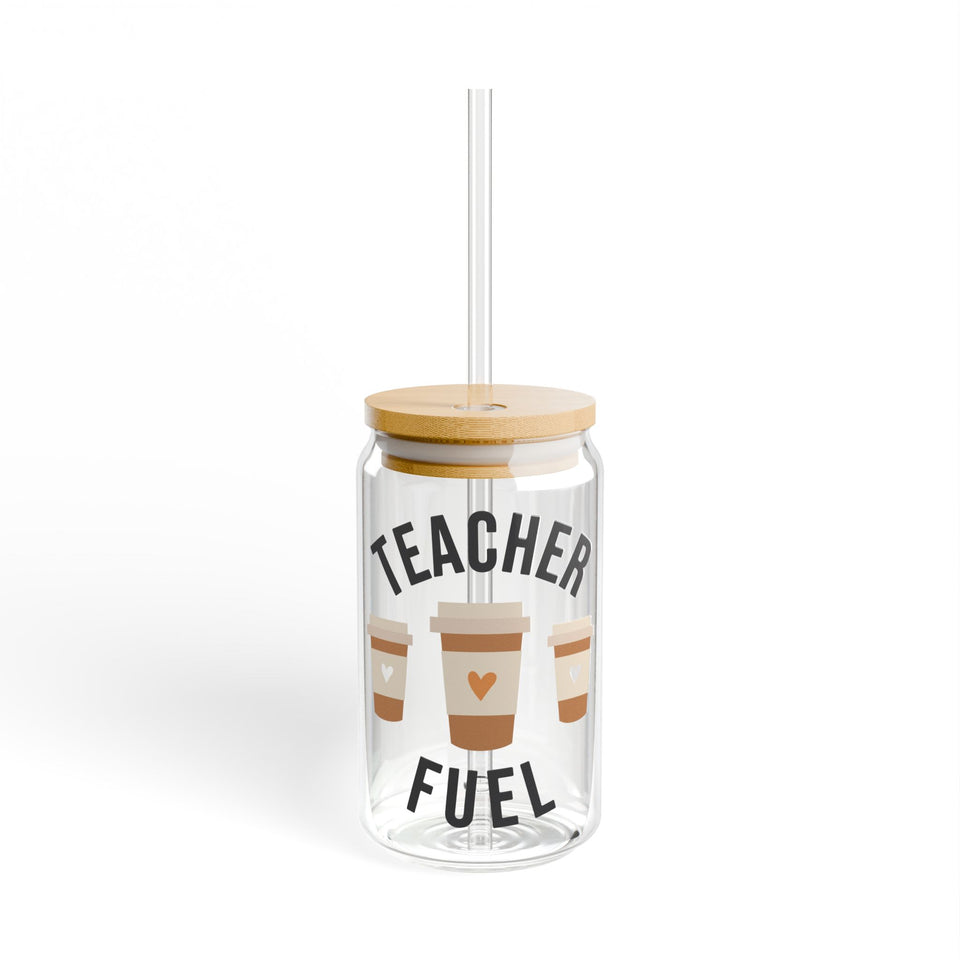 Teacher Fuel Sipper Glass, 16oz