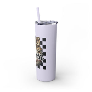 Mama Leopard Print Skinny Tumbler with Straw - 20oz