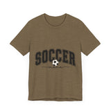 Soccer Mama With Black Letters Unisex Jersey Short Sleeve Tee
