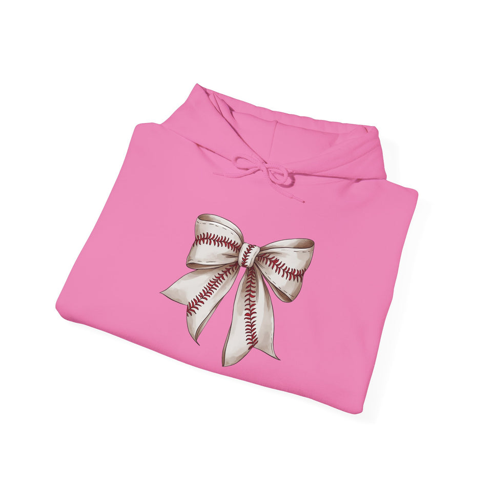 Baseball Bow Unisex Hooded Sweatshirt