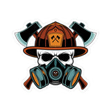 Bold Firefighter Skull Kiss-Cut Stickers - Unique Decals for Outdoor Enthusiasts