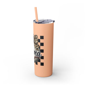 Mama Leopard Print Skinny Tumbler with Straw - 20oz