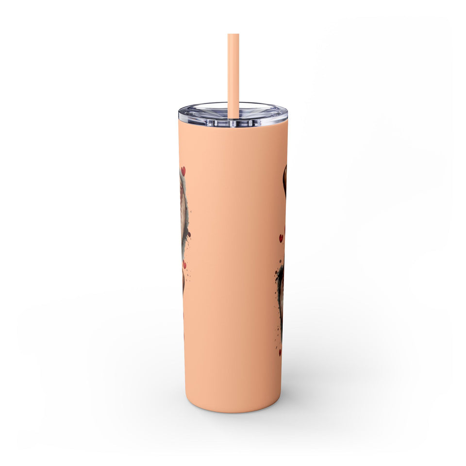 Baseball Love Skinny Tumbler with Straw - 20oz
