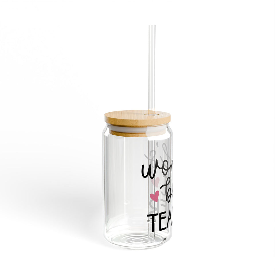 Best Teacher In The World Sipper Glass, 16oz