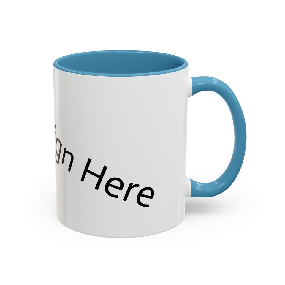 Personalized Accent Coffee Mug - Customizable Design for Home or Office
