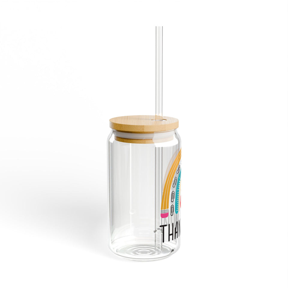 Thank You Teacher Sipper Glass, 16oz
