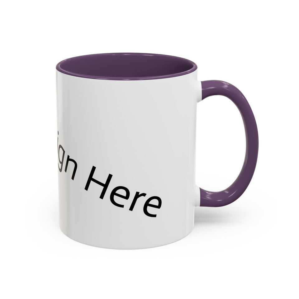 Personalized Accent Coffee Mug - Customizable Design for Home or Office
