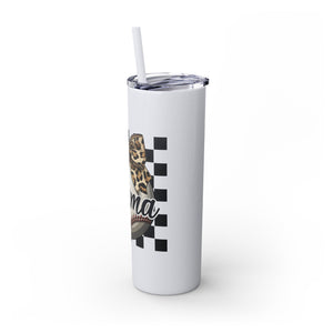 Mama Leopard Print Skinny Tumbler with Straw - 20oz