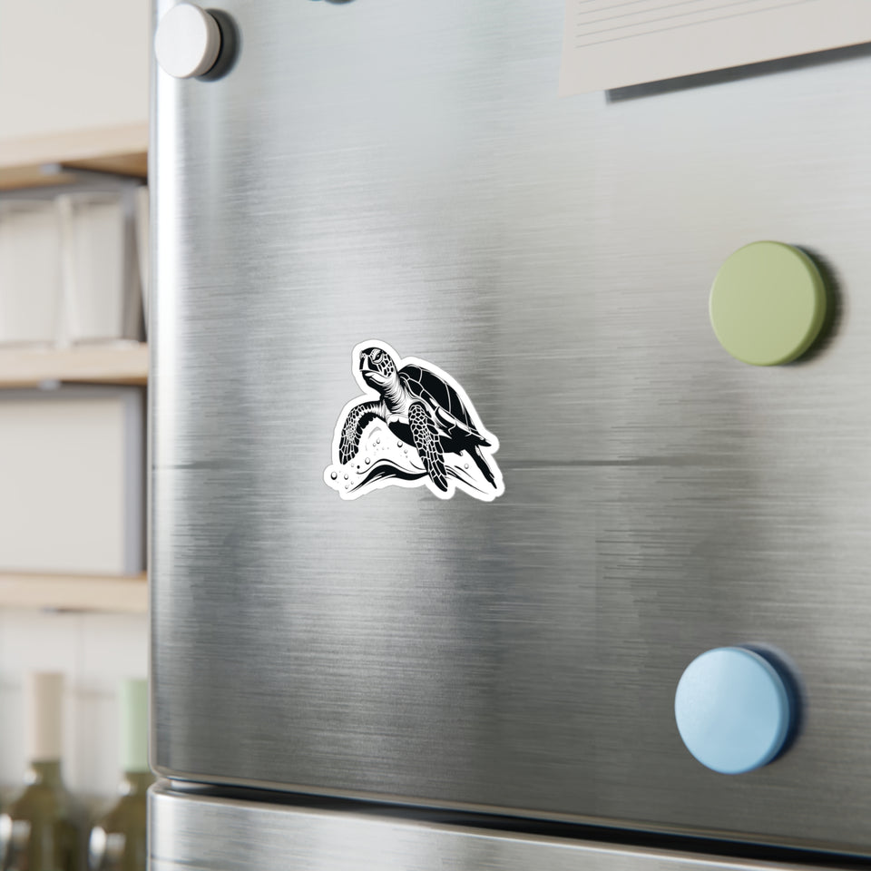 Turtle In The Ocean Kiss-Cut Vinyl Decals