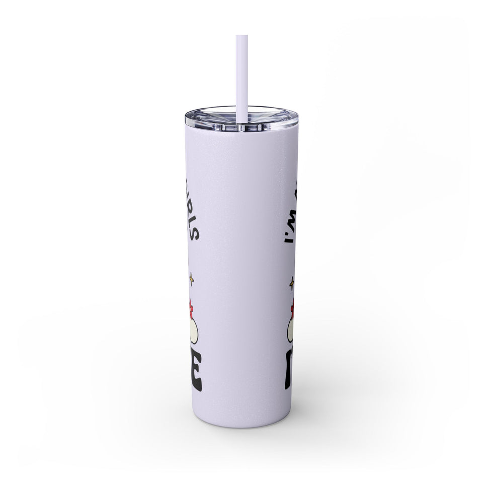 Im Not Like Other Girls, Im Worse Skinny Tumbler with Straw, 20oz
