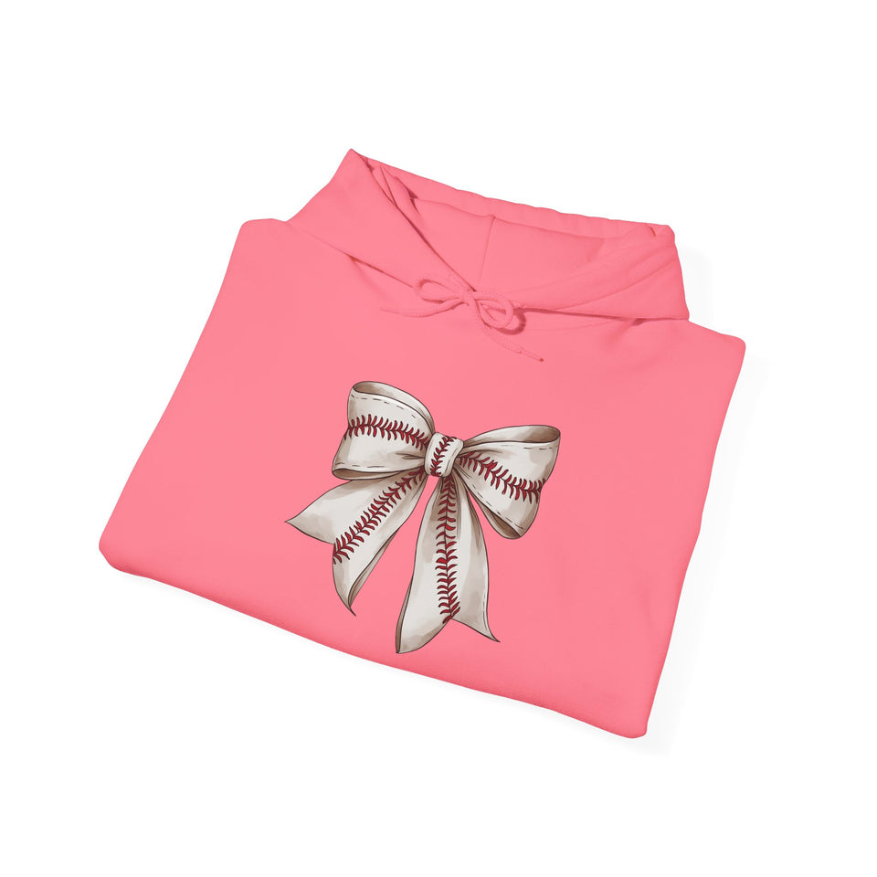 Baseball Bow Unisex Hooded Sweatshirt