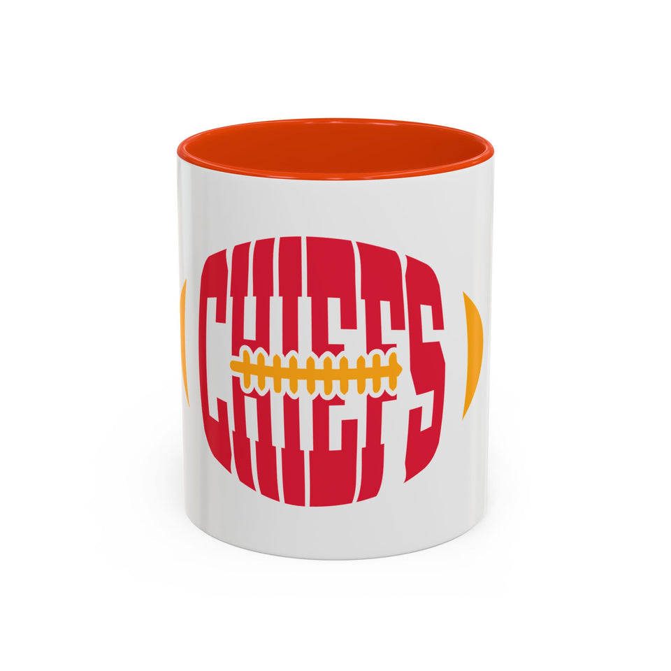 Chiefs Football Mug - Colorful 11oz & 15oz Ceramic Coffee Cup