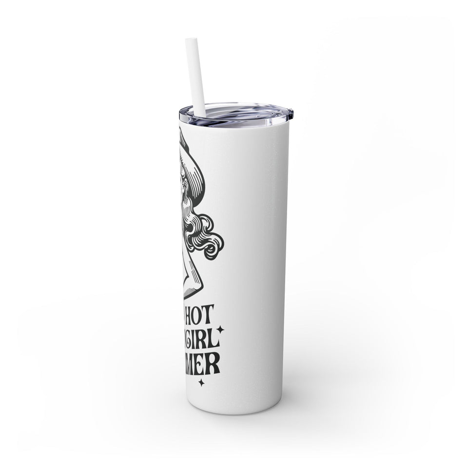 Hot Cowgirl Summer Skinny Tumbler with Straw, 20oz