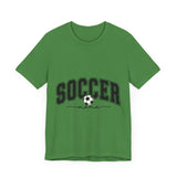 Soccer Mama With Black Letters Unisex Jersey Short Sleeve Tee