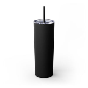 Caution You May Fall In Love Skinny Tumbler with Straw, 20oz