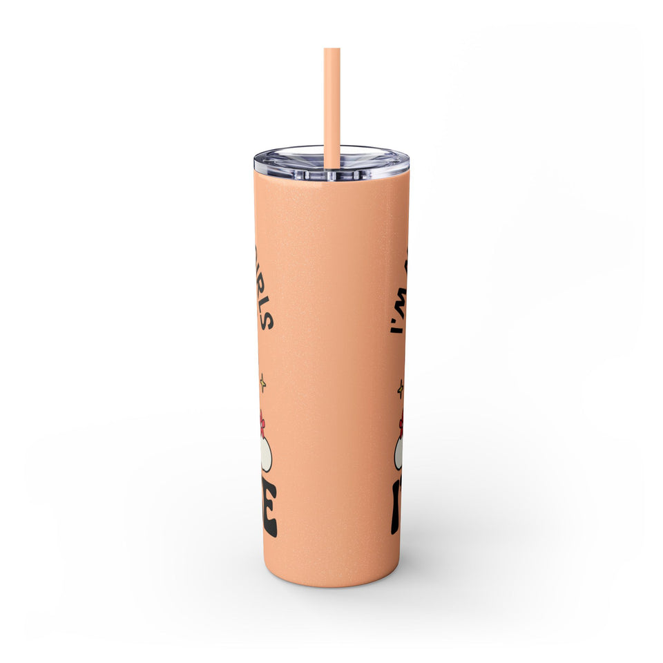 Im Not Like Other Girls, Im Worse Skinny Tumbler with Straw, 20oz