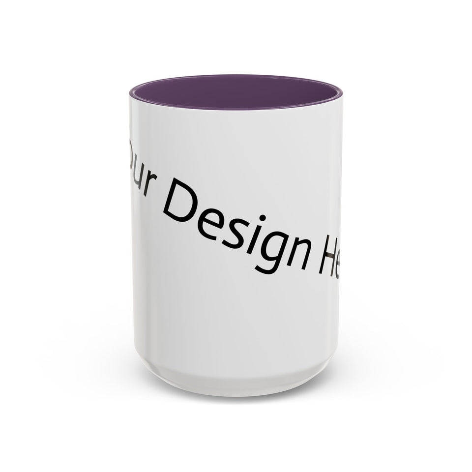 Personalized Accent Coffee Mug - Customizable Design for Home or Office