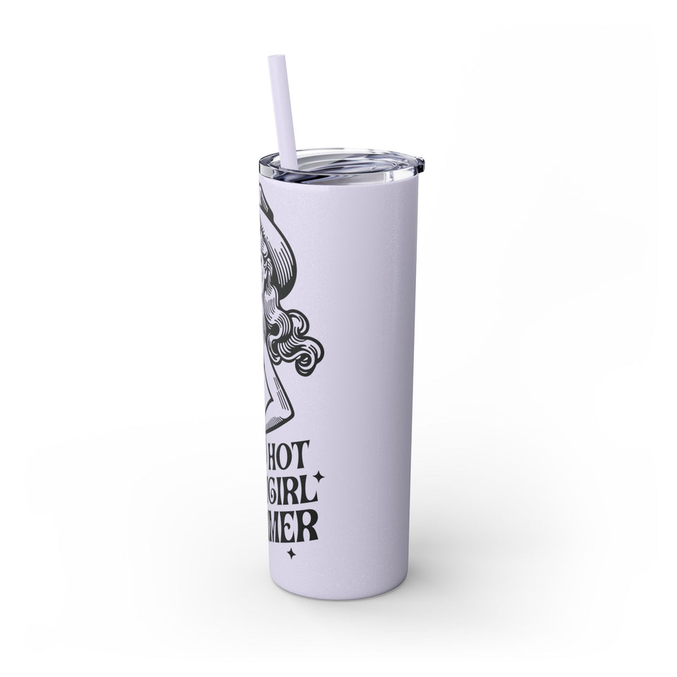 Hot Cowgirl Summer Skinny Tumbler with Straw, 20oz