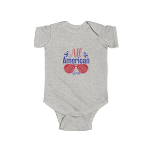 All American Baby Bodysuit Infant Onesie – Patriotic Comfort for Your Little Star