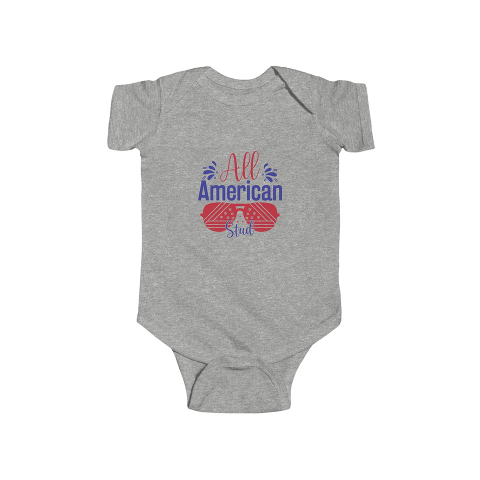 All American Baby Bodysuit Infant Onesie – Patriotic Comfort for Your Little Star