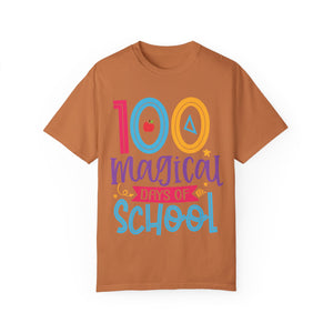 100 Magical Days Of School Unisex Garment-Dyed T-shirt