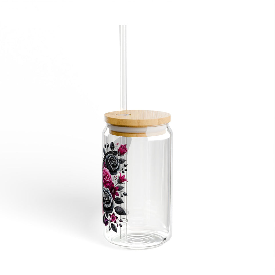 Butterfly Rose Sipper Glass - 16oz Eco-Friendly Drinkware
