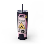 Caution You May Fall In Love Skinny Tumbler with Straw, 20oz