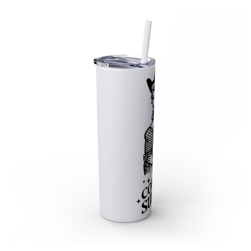 Hot Cowgirl Summer Skinny Tumbler with Straw, 20oz