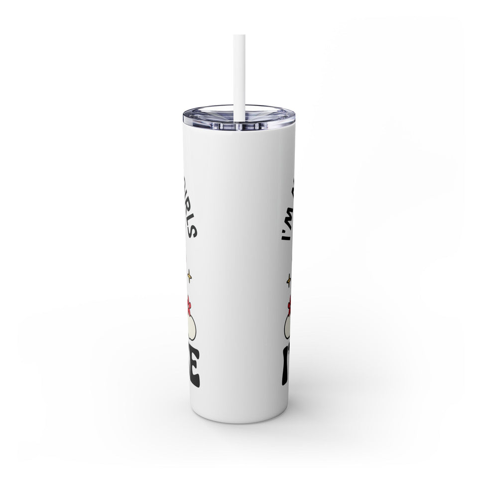Im Not Like Other Girls, Im Worse Skinny Tumbler with Straw, 20oz