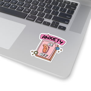 Anxiety On Off Kiss-Cut Stickers