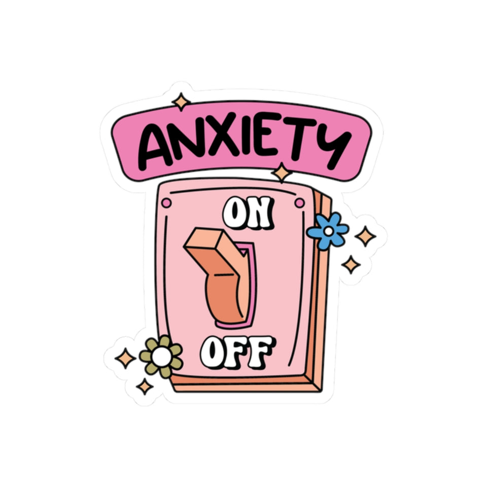 Anxiety On Off Kiss-Cut Stickers