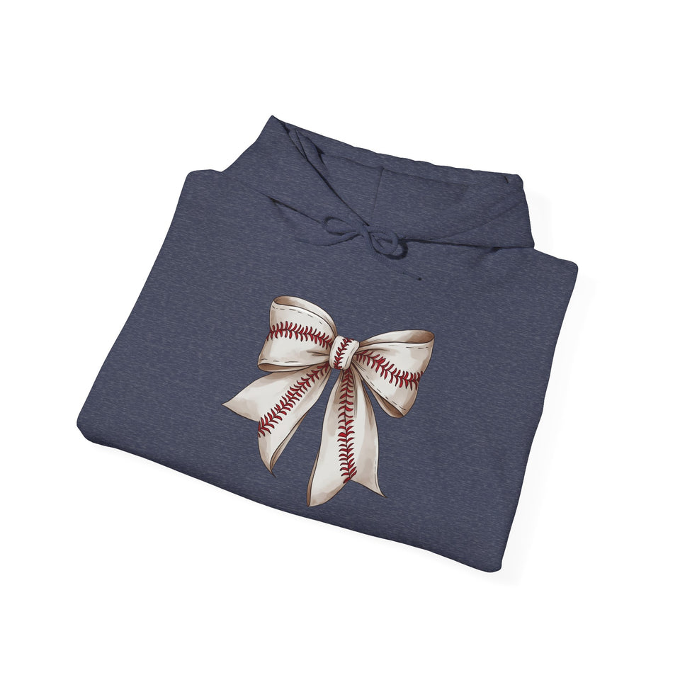 Baseball Bow Unisex Hooded Sweatshirt