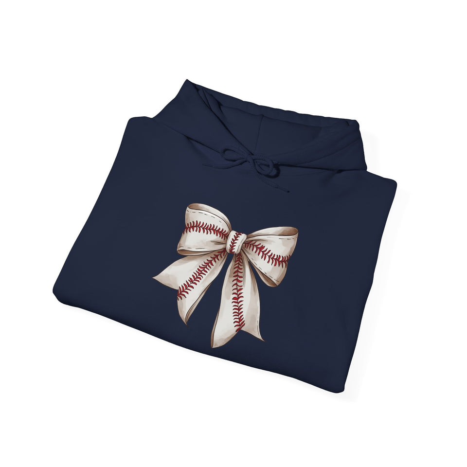Baseball Bow Unisex Hooded Sweatshirt