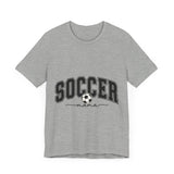 Soccer Mama With Black Letters Unisex Jersey Short Sleeve Tee